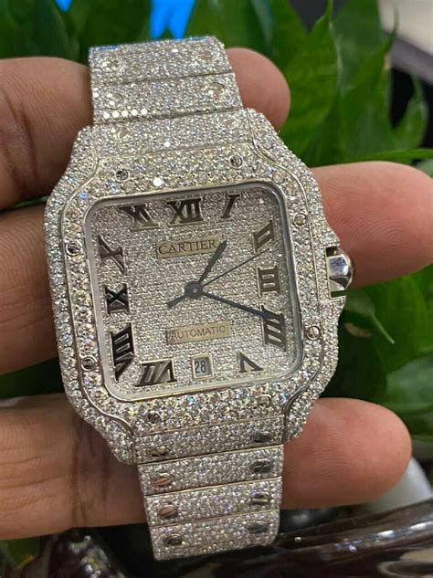 men's diamond cartier watch